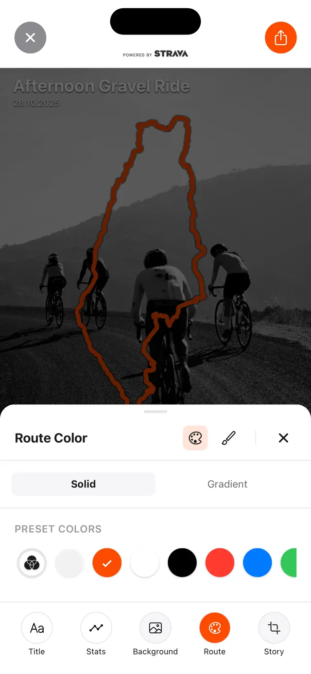 Customize a route color in routeart